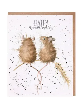 Card Anniversary Mice 2 Mice   AOC031