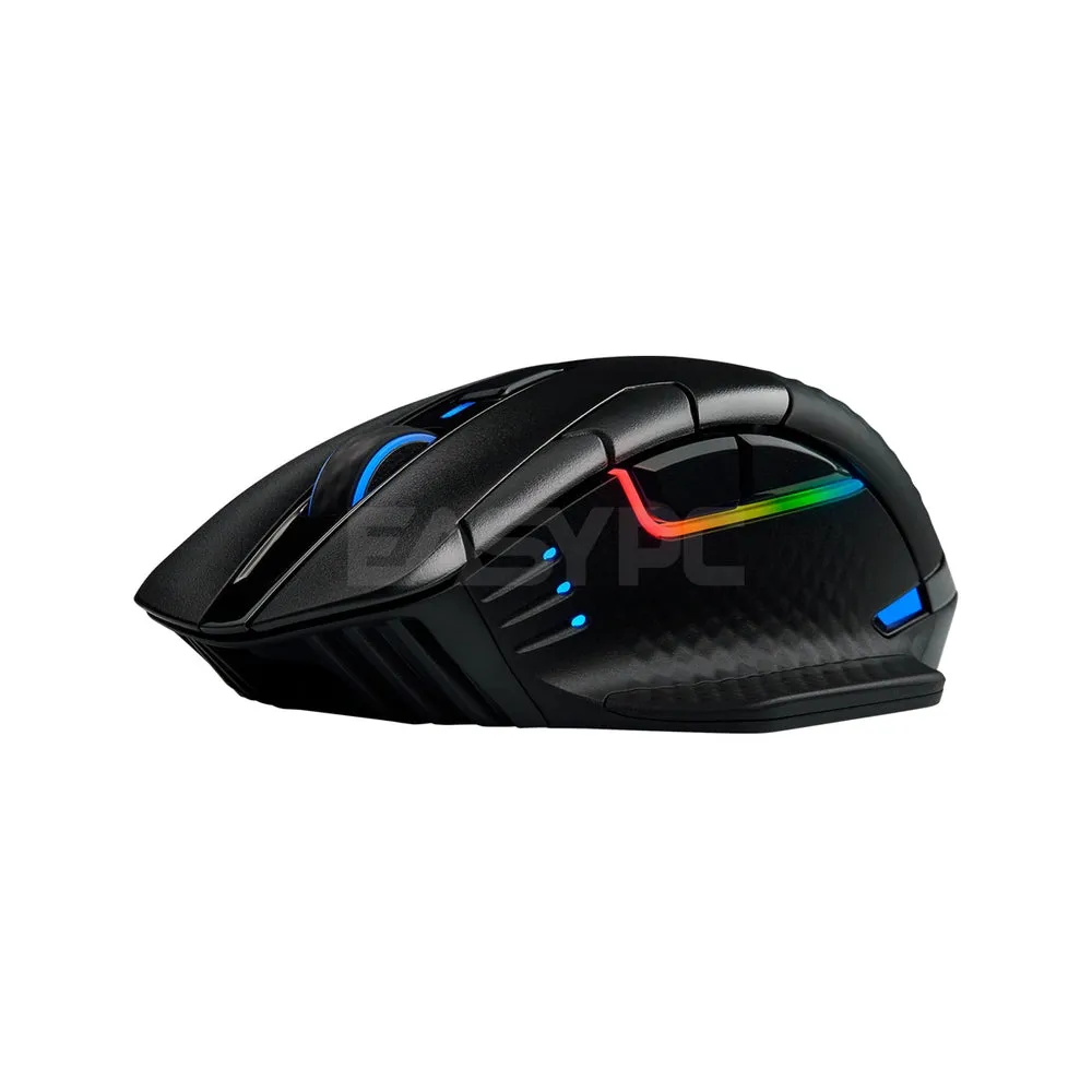 Corsair Dark Core RGB Pro and  Pro SE 18K DPI Comfortable contoured shape with two included interchangeable side grips Wireless Gaming Mouse 7UBE