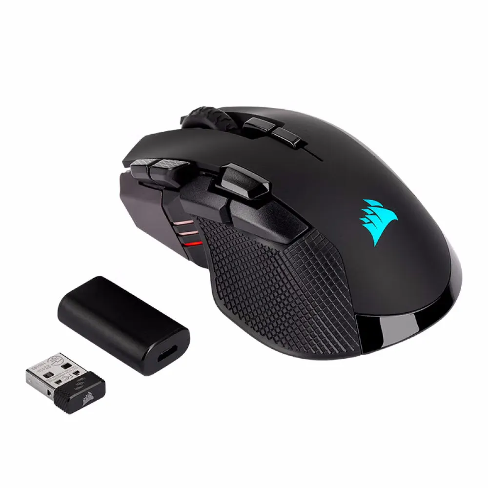 Corsair Ironclaw RGB Wireless Gaming Mouse, Black