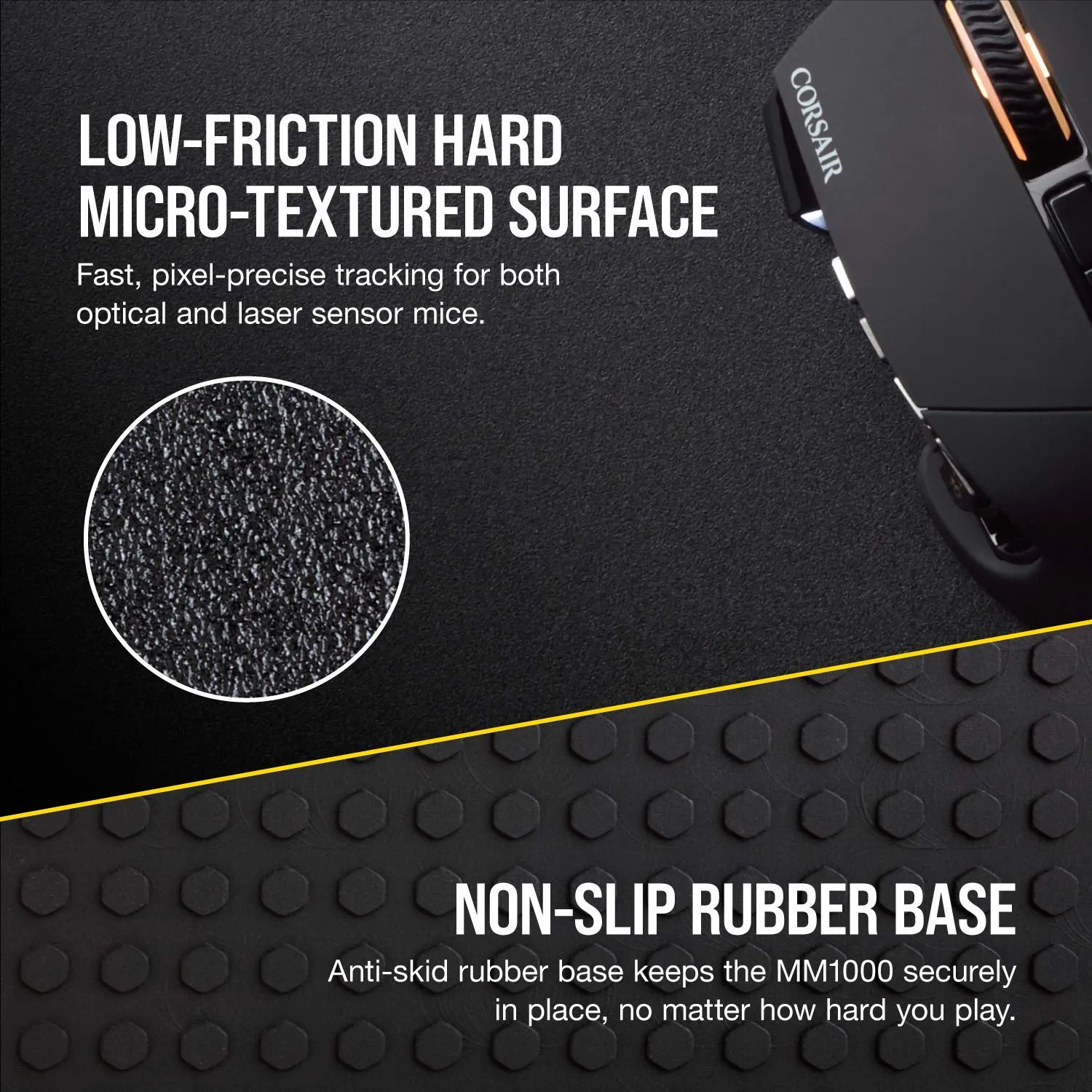 CORSAIR: MM1000 Qi Wireless Charging Mouse Pad