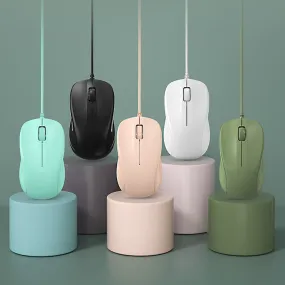 Cute Pastel Color Wired Mouse