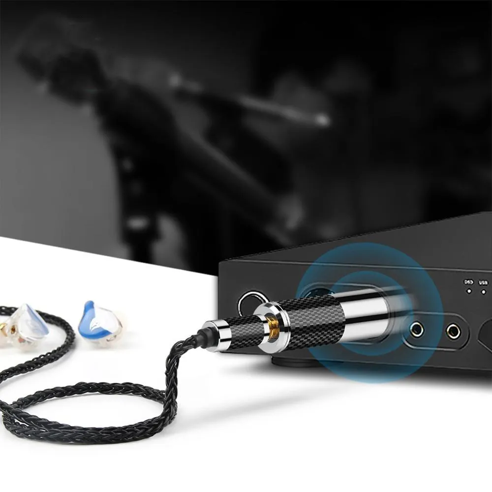 DAC Decode 4 Pin Male XLR To 2.5/4.4mm Female  Carbon Fiber Converter