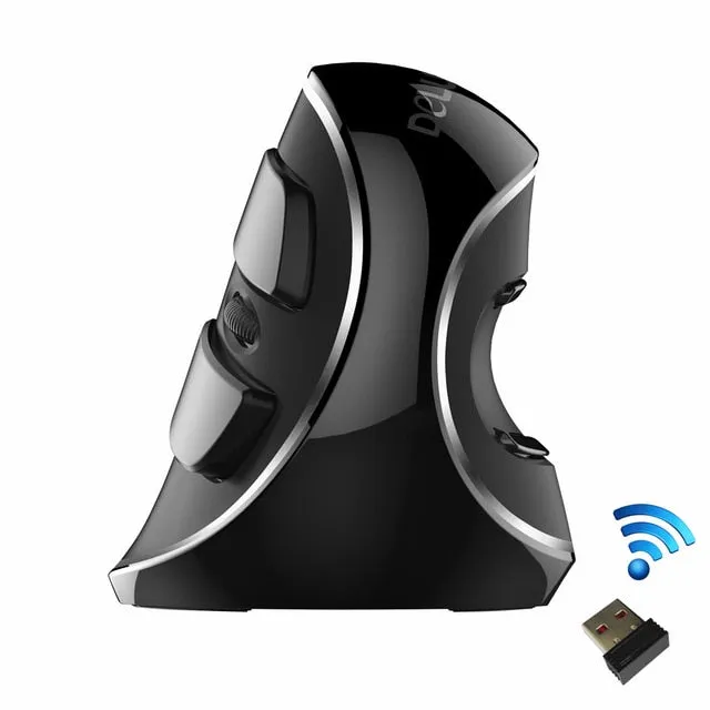 Delux M618 PLUS Ergonomics Vertical Gaming Mouse 6 Buttons 4000 DPI RGB Wired/Wireless Right Hand Mice For PC Laptop Computer