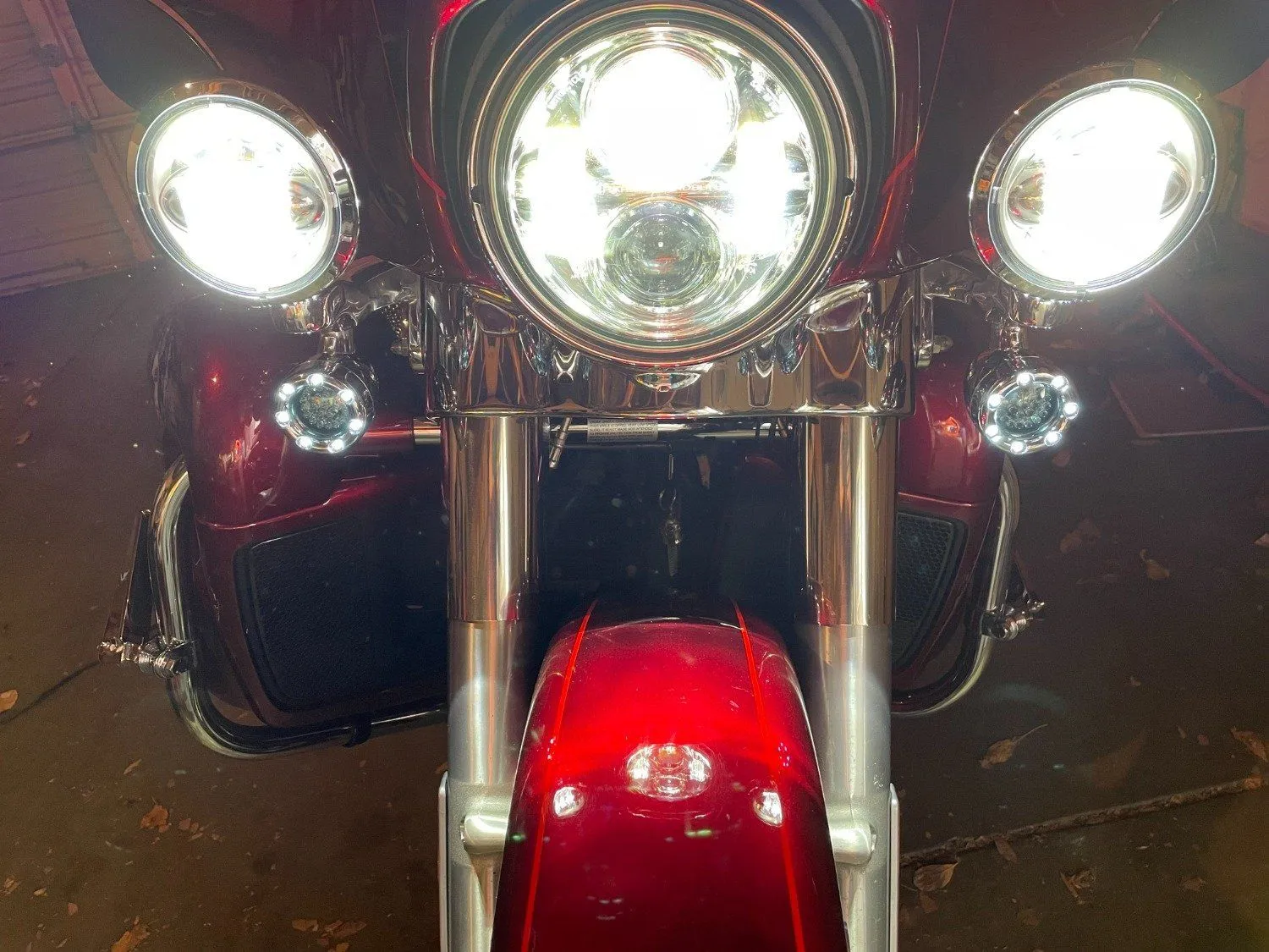 Eagle Lights 2” Infinity Beam Front and Rear (1156) LED Turn Signal Kit w/ Running LED Light Ring Covers for Harley Davidson Motorcycles