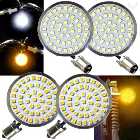 Eagle Lights 2" Generation II Front and Rear Harley LED Turn Signals Kit - Front 1157 / Rear 1156 / Rear LEDs Amber