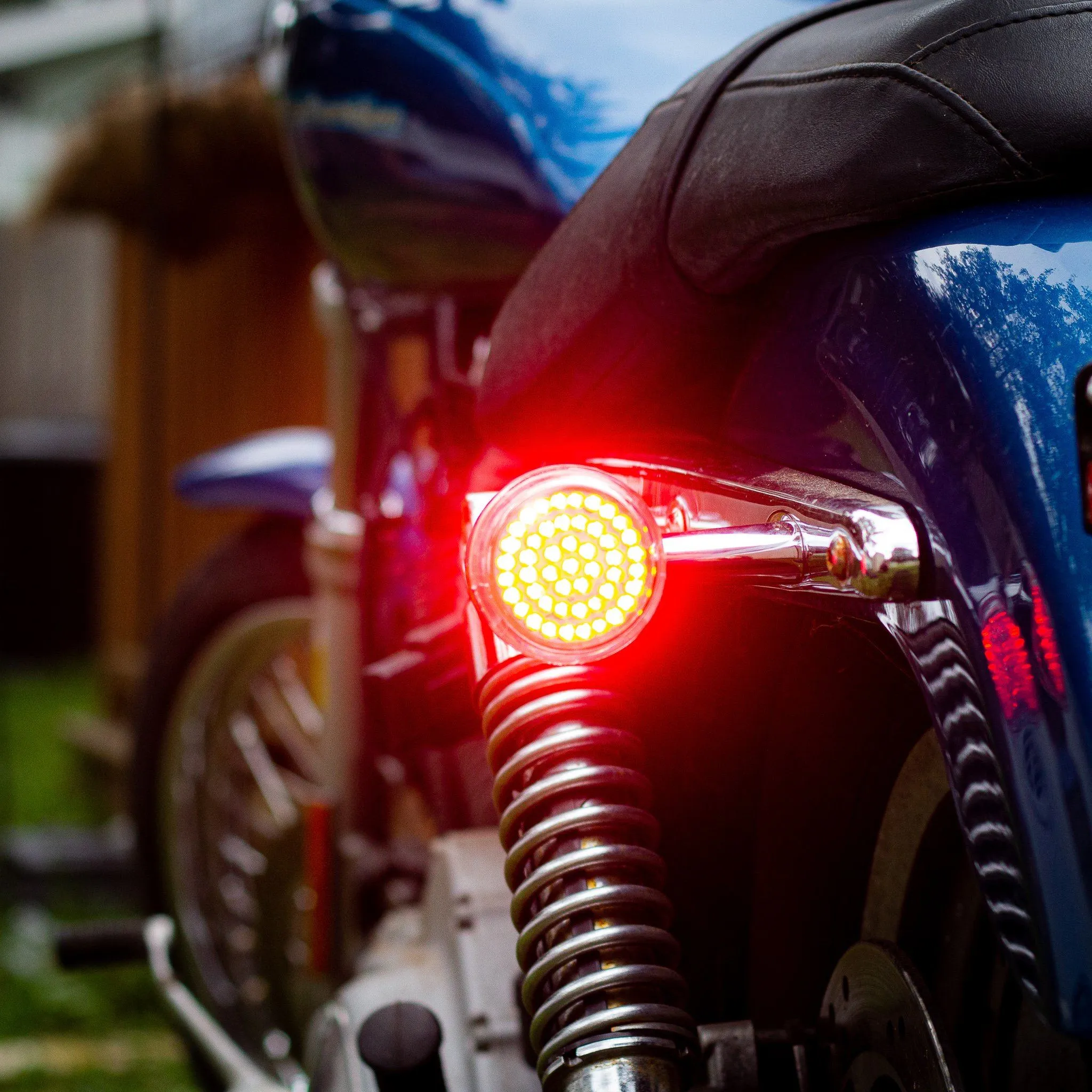 Eagle Lights 2" Rear LED Turn Signals, Running and Brake Lights for Harley Davidson Motorcycles- Generation I / 1157 Base / Red