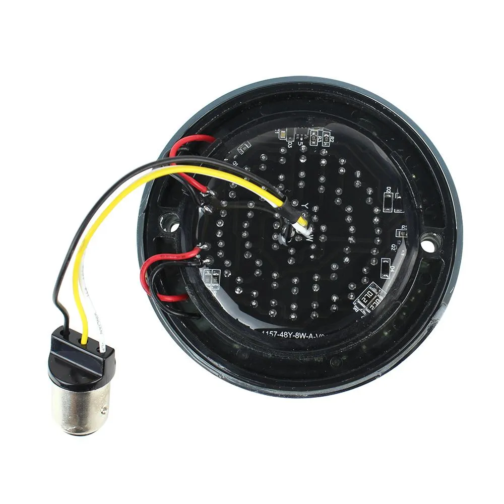 Eagle Lights 3 1/4” Infinity Beam Front LED Turn Signals with Running LED Light Ring for Harley Davidson Motorcycles