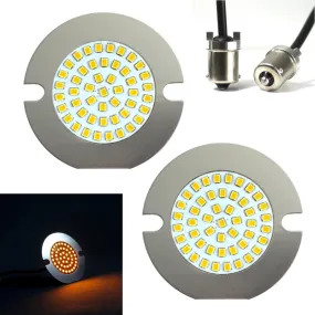 Eagle Lights 3 1/4" Rear LED Turn Signal Kit For Harley Davidson Motorcycles - Generation II / Amber LEDs