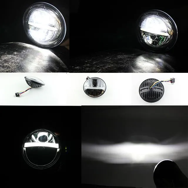 Eagle Lights 5 3/4" Complex Reflector LED Headlight for Harley Davidson and Indian Motorcycles