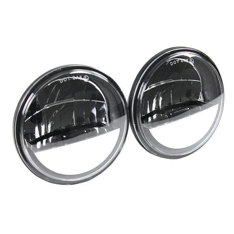 Eagle Lights Complex Reflector Series 7" Round LED Headlight with LED Passing Lights for Harley Davidson