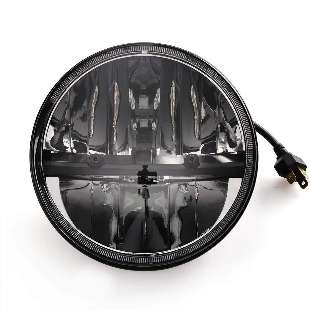 Eagle Lights Complex Reflector Series 7" Round LED Headlight with LED Passing Lights for Harley Davidson