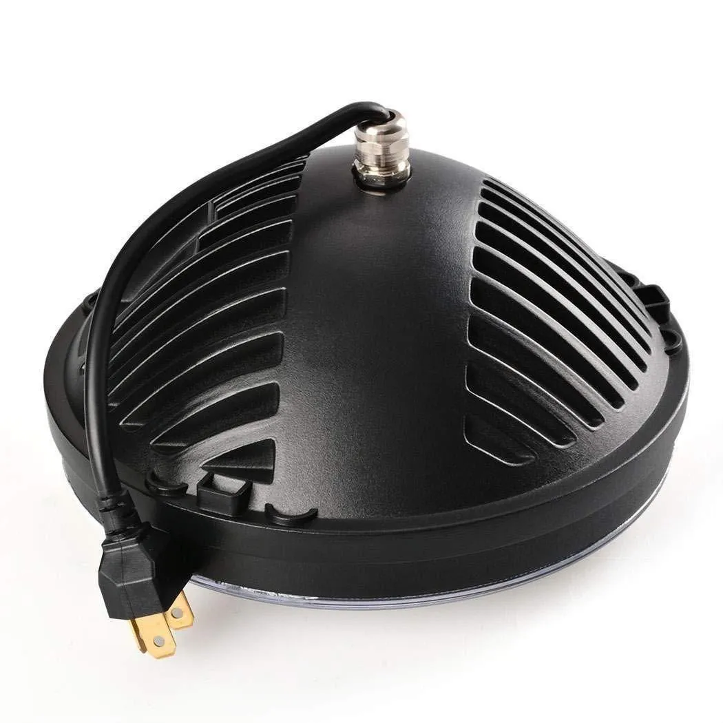 Eagle Lights Complex Reflector Series 7" Round LED Headlight with LED Passing Lights for Harley Davidson