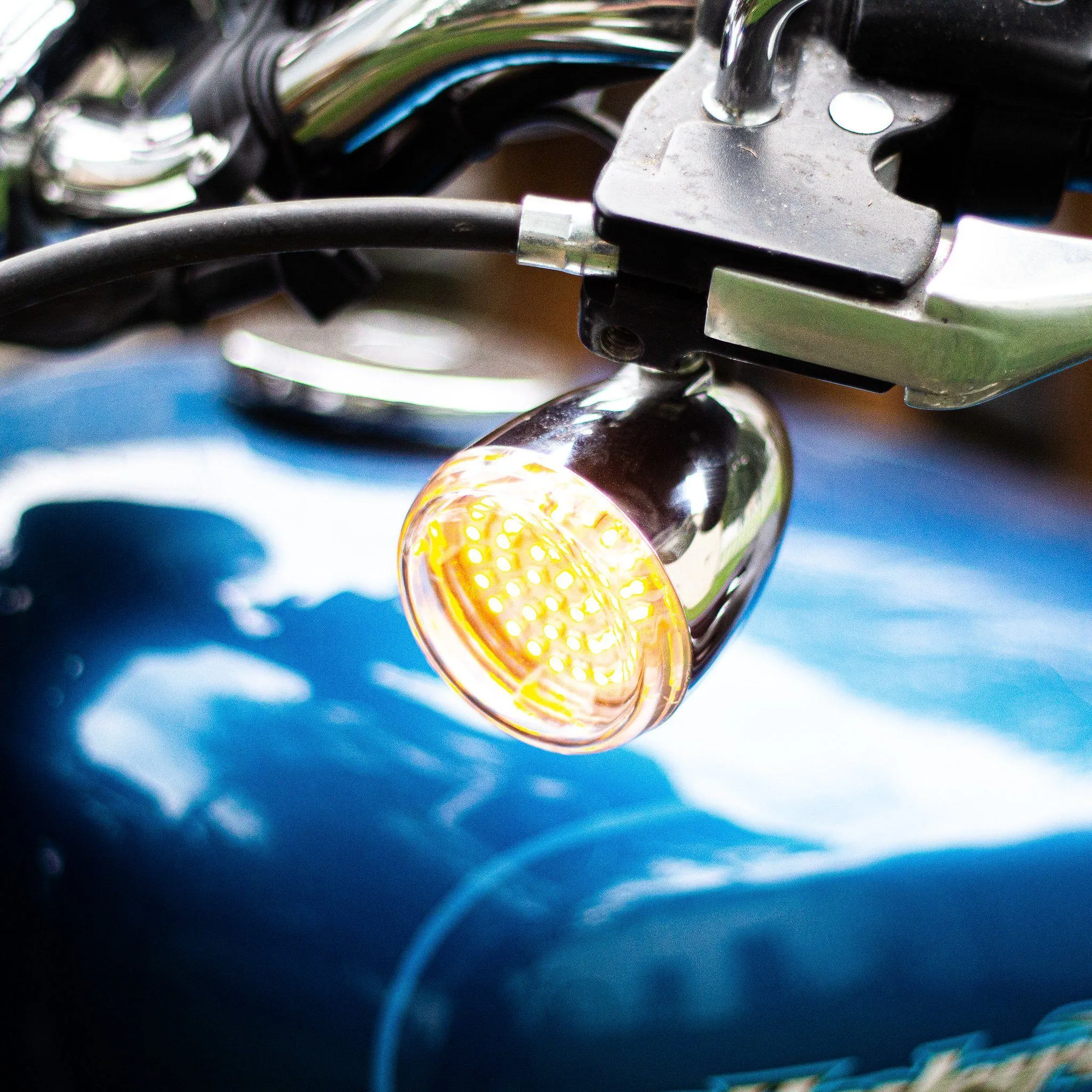 Eagle Lights LED Generation II Front and Halo Rear LED Turn Signals Kit for Harley Davidson Motorcycles - Front 1157 Base / Rear 1157 Base