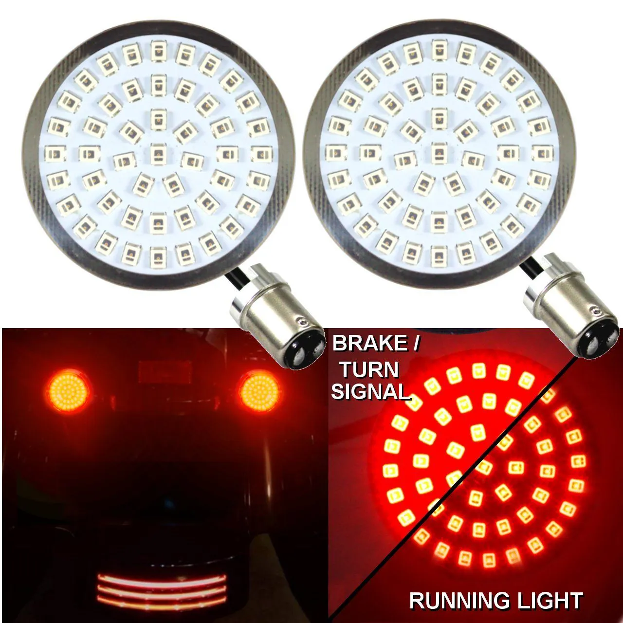 Eagle Lights LED Generation II Front and Rear LED Turn Signals Kit - Front 1157 Base / Rear 1157 Base