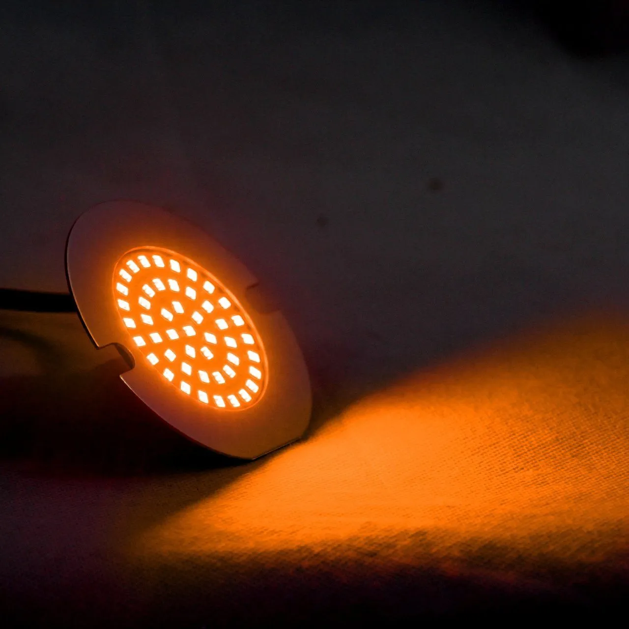 Eagle Lights Midnight Edition 3 1/4" LED Rear Turn Signals For Harley Davidson Motorcycles - Flat Style / 1156 Base