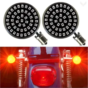 Eagle Lights Midnight Edition LED Premium Red Rear Turn Signals for Harley Davidson Motorcycles - 1156 Base / Red