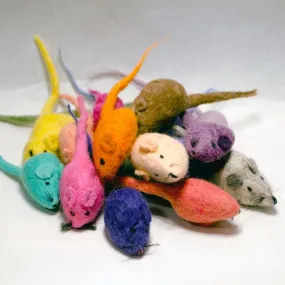 Felted Mouse Cat Toy