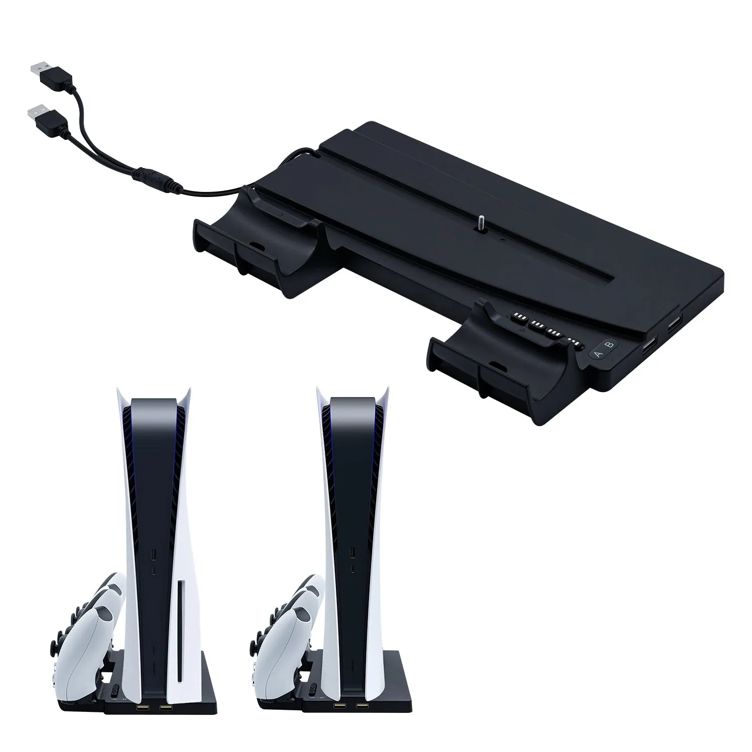 For PS5 DE UHD Vertical Charging Stand Station With USB Ports For PS5 Controller Charger For PS5 Console