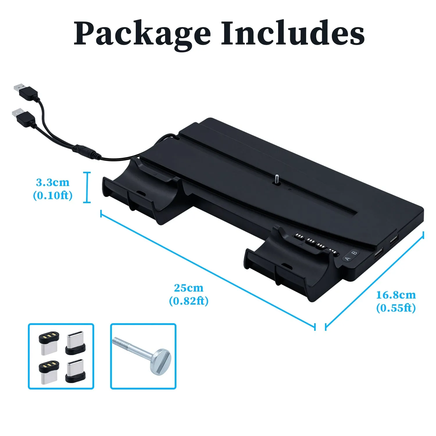 For PS5 DE UHD Vertical Charging Stand Station With USB Ports For PS5 Controller Charger For PS5 Console