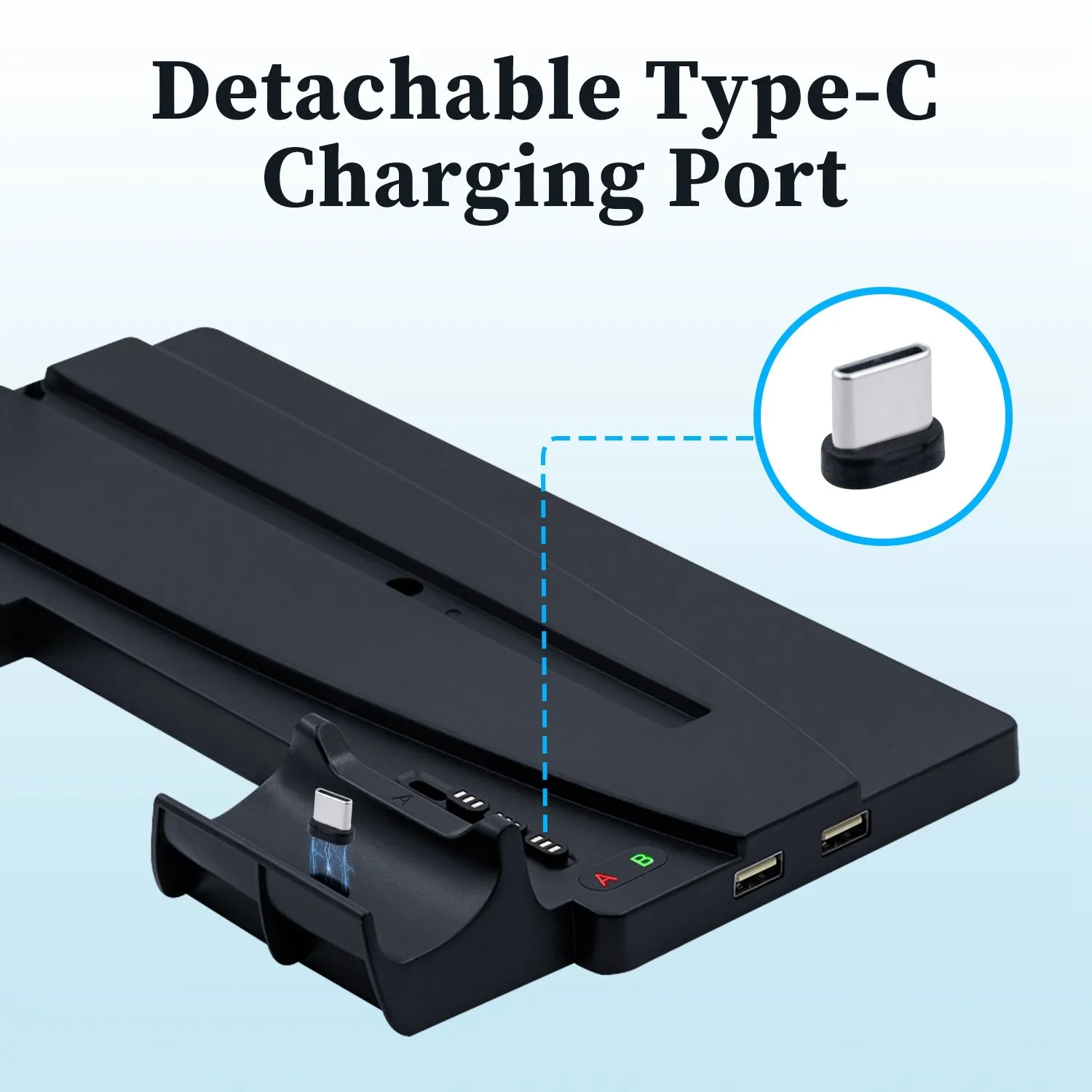 For PS5 DE UHD Vertical Charging Stand Station With USB Ports For PS5 Controller Charger For PS5 Console