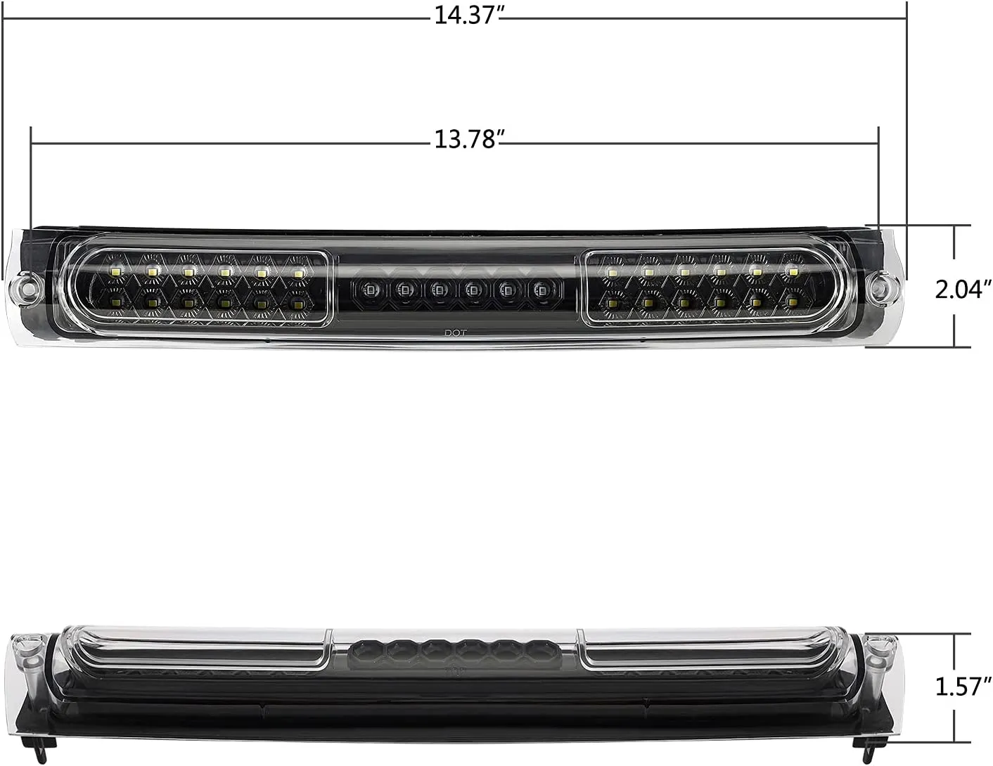 Ford F150 3rd Brake Light High Mount Stop Light 97-03/2004 F150 Heritage Third Brake Light LED Rear Cab Roof Center Mount Brake Stop Tail Cargo Light Lamp