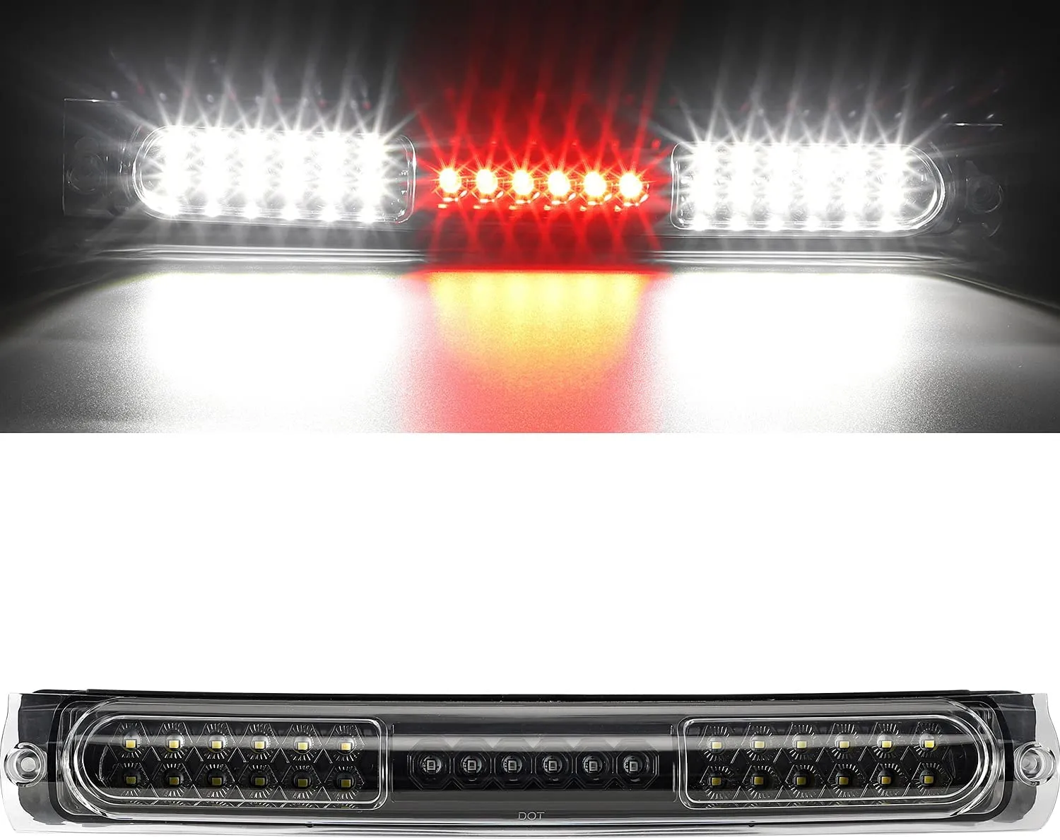 Ford F150 3rd Brake Light High Mount Stop Light 97-03/2004 F150 Heritage Third Brake Light LED Rear Cab Roof Center Mount Brake Stop Tail Cargo Light Lamp