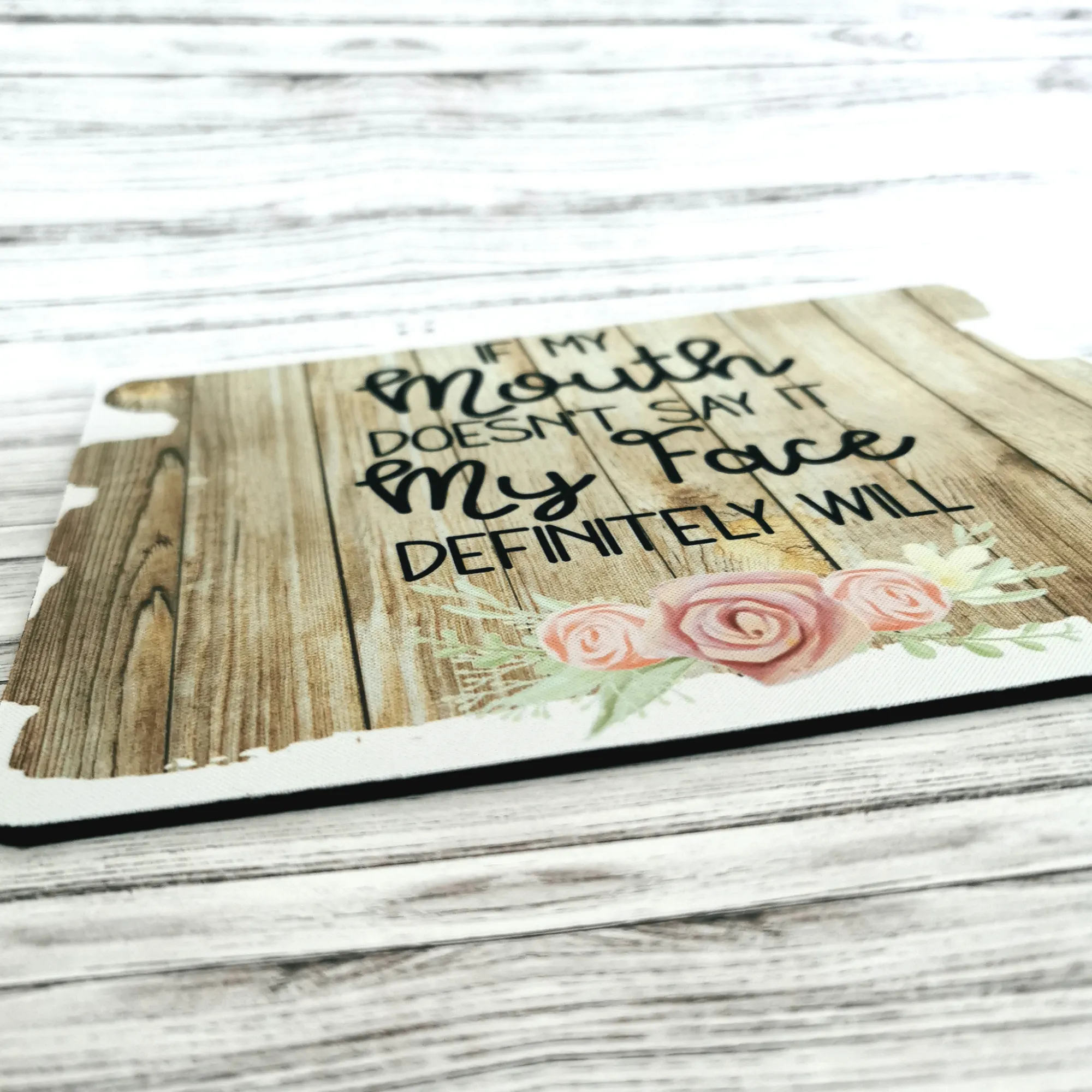 Funny sarcastic quote printed mouse mat