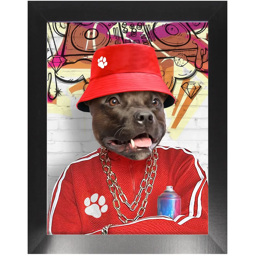 Furresh - Hip Hop & Rappers Inspired Custom Pet Portrait Framed Satin Paper Print