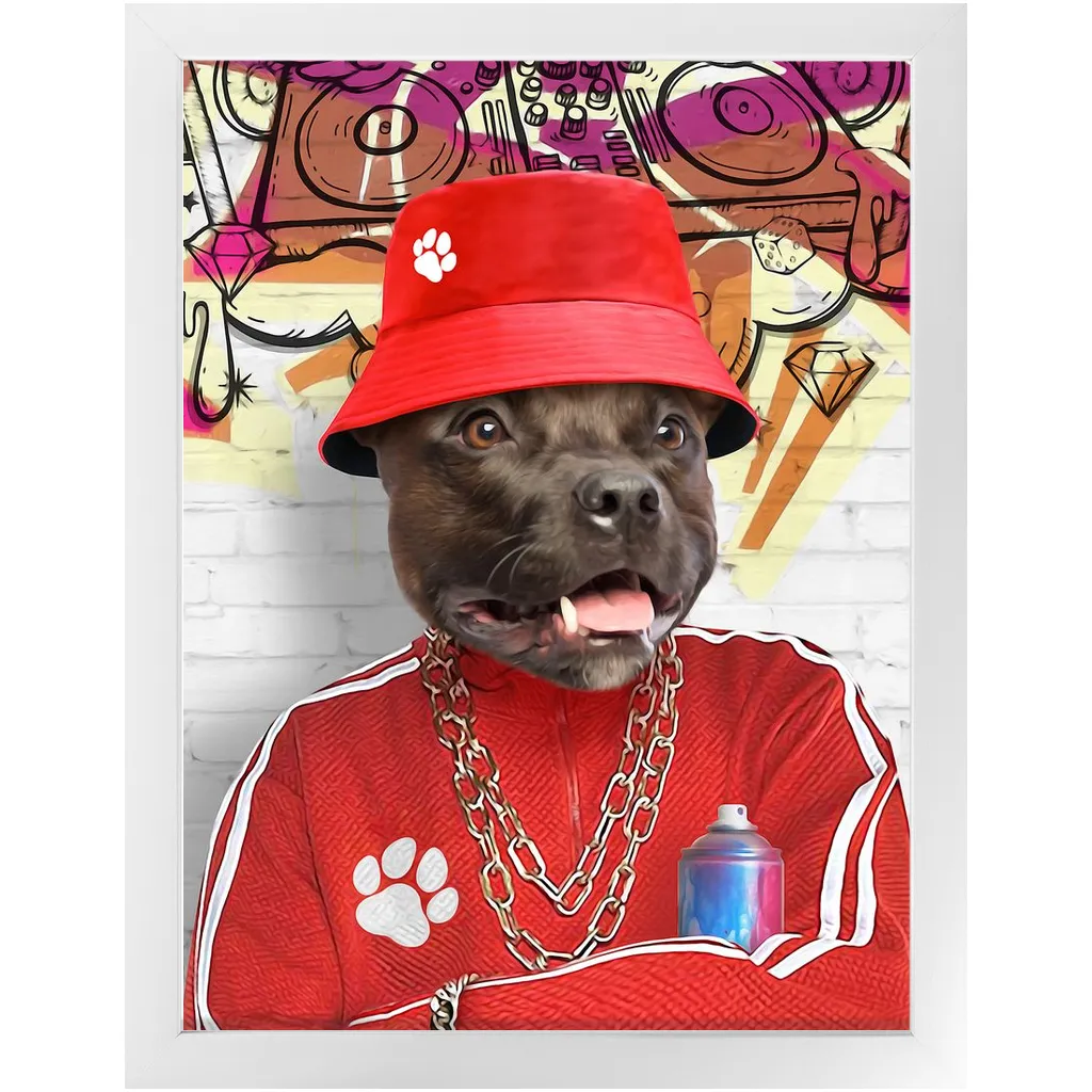 Furresh - Hip Hop & Rappers Inspired Custom Pet Portrait Framed Satin Paper Print
