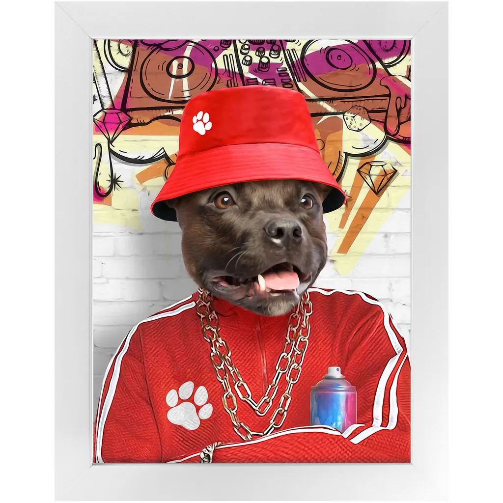 Furresh - Hip Hop & Rappers Inspired Custom Pet Portrait Framed Satin Paper Print