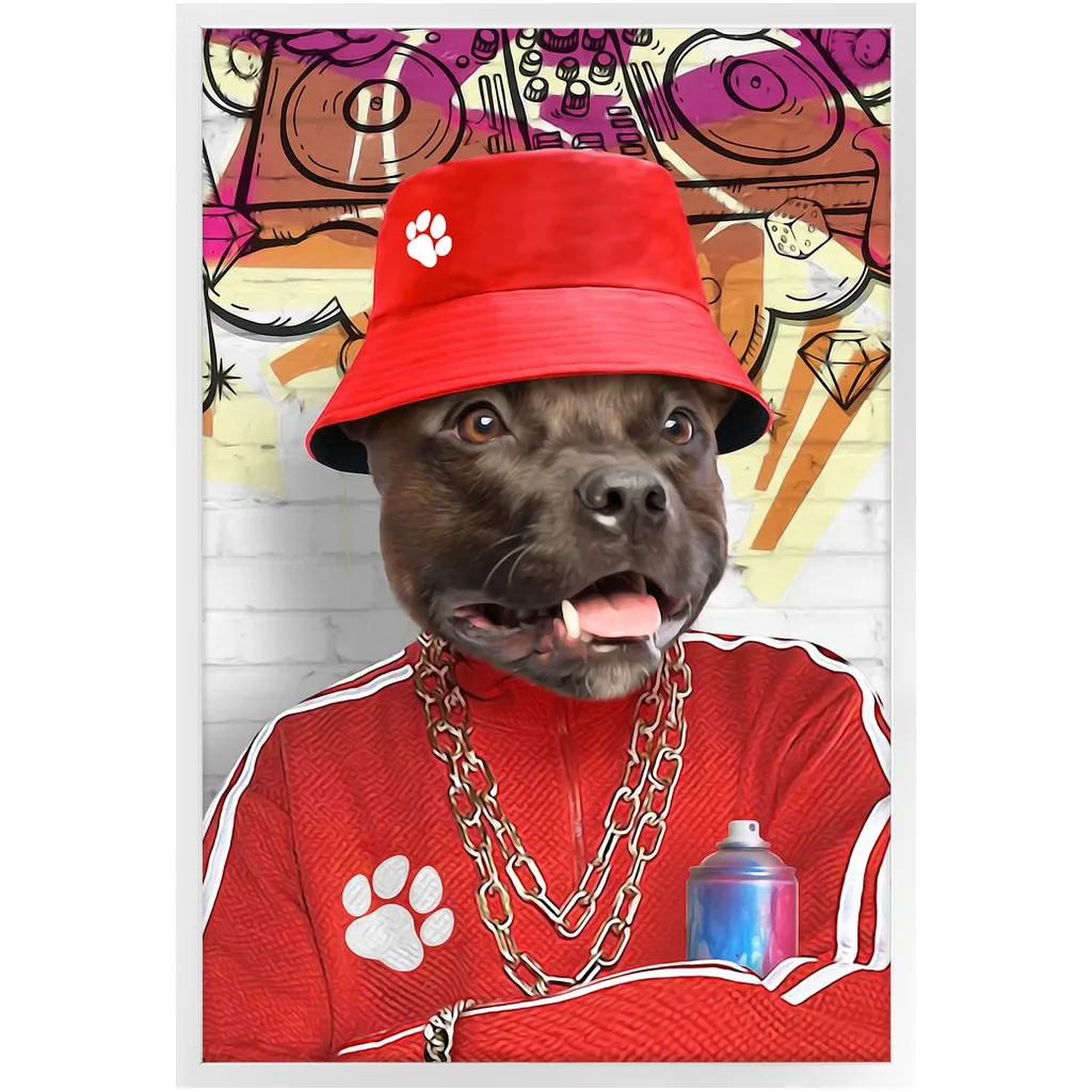 Furresh - Hip Hop & Rappers Inspired Custom Pet Portrait Framed Satin Paper Print