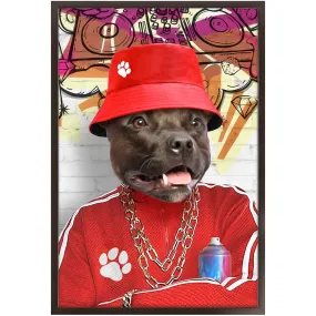 Furresh - Hip Hop & Rappers Inspired Custom Pet Portrait Framed Satin Paper Print