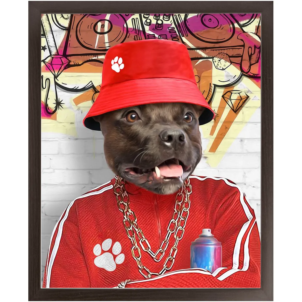 Furresh - Hip Hop & Rappers Inspired Custom Pet Portrait Framed Satin Paper Print