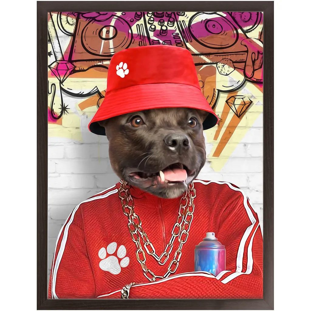 Furresh - Hip Hop & Rappers Inspired Custom Pet Portrait Framed Satin Paper Print