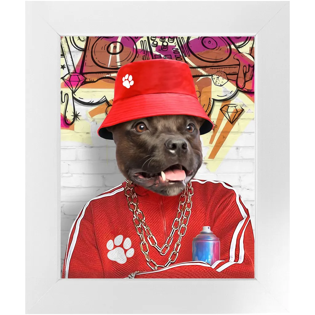 Furresh - Hip Hop & Rappers Inspired Custom Pet Portrait Framed Satin Paper Print