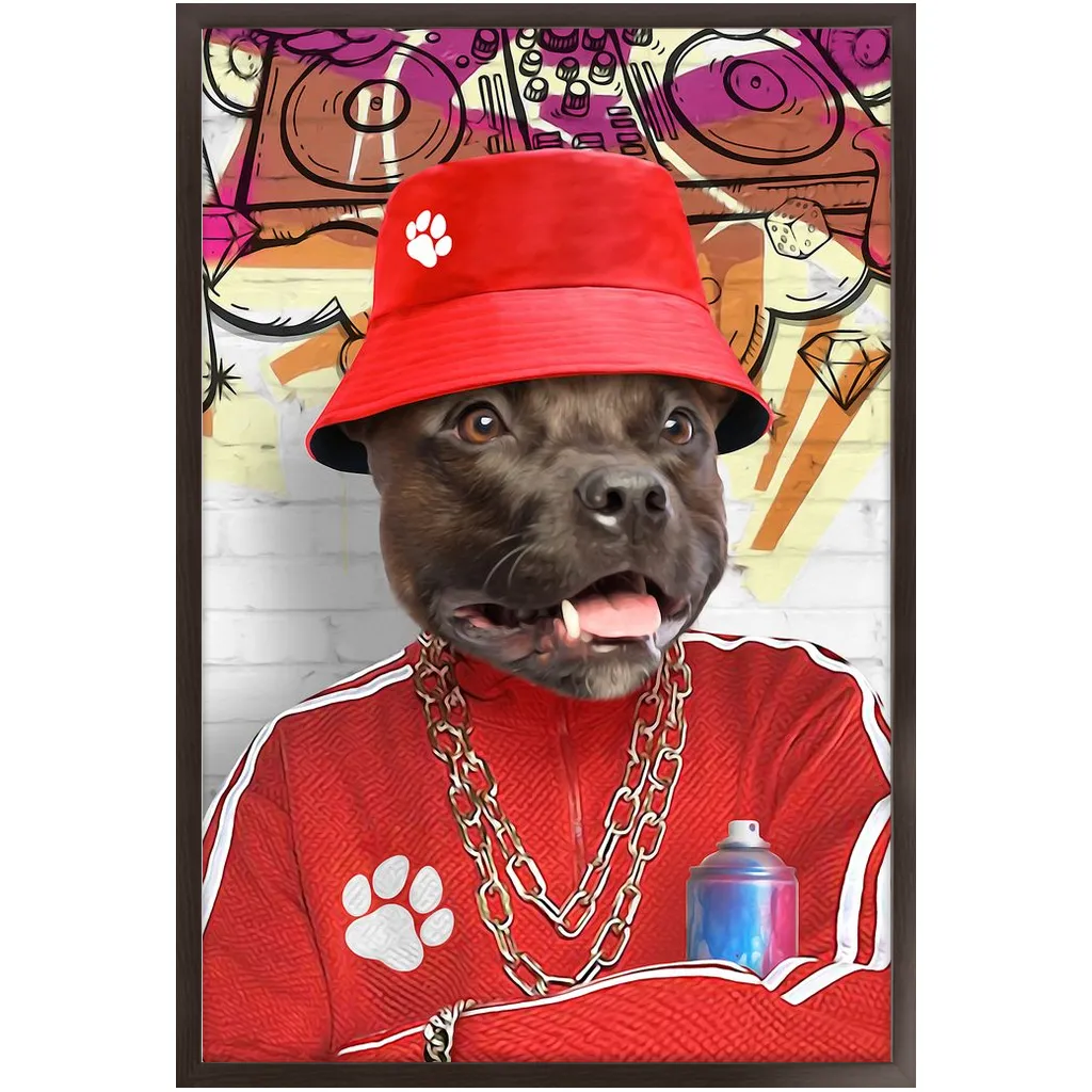 Furresh - Hip Hop & Rappers Inspired Custom Pet Portrait Framed Satin Paper Print