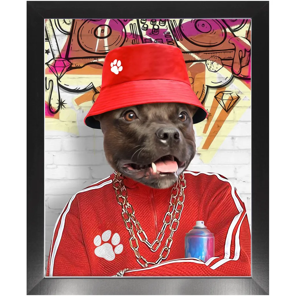 Furresh - Hip Hop & Rappers Inspired Custom Pet Portrait Framed Satin Paper Print