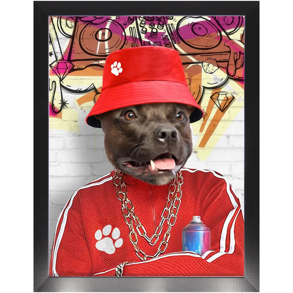 Furresh - Hip Hop & Rappers Inspired Custom Pet Portrait Framed Satin Paper Print