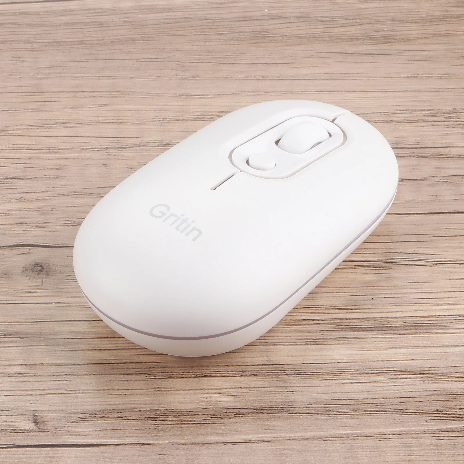 Gritin Bluetooth Mouse, 1600DPI Wireless Mouse, Portable, Lightweight, Smooth Tracking, Silent Computer Mice with RGB Lights, Compatible with Laptop PC Computer, Windows Mac OS