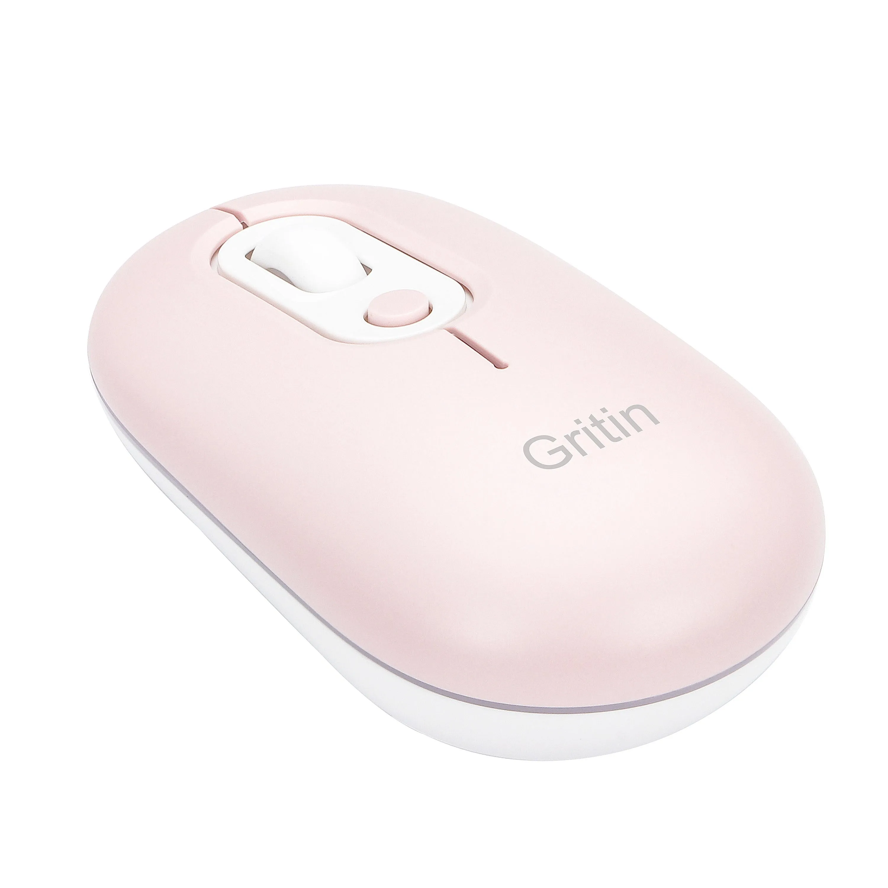 Gritin Bluetooth Mouse, 1600DPI Wireless Mouse, Portable, Lightweight, Smooth Tracking, Silent Computer Mice with RGB Lights, Compatible with Laptop PC Computer, Windows Mac OS