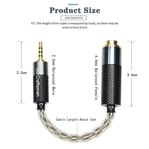 GUCraftsman 2.5mm <-> 4.4mm & 3.5mm To 2.5mm/4.4mm Adapter