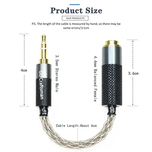 GUCraftsman 2.5mm <-> 4.4mm & 3.5mm To 2.5mm/4.4mm Adapter