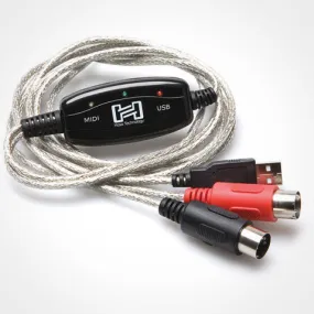 Hosa TRACKLINK USB Interface - 6ft MIDI I/O to USB Type A
