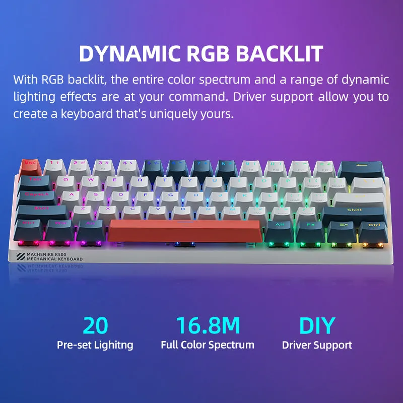 Wired Mechanical Keyboard - K500-B61: Enhanced Performance and Durability
