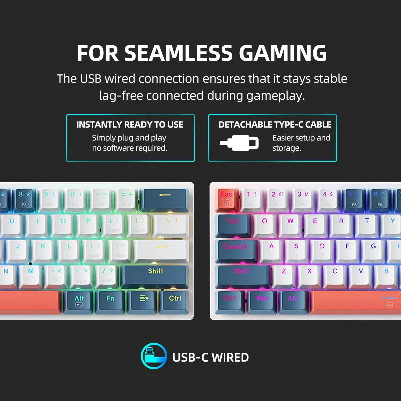 Wired Mechanical Keyboard - K500-B61: Enhanced Performance and Durability