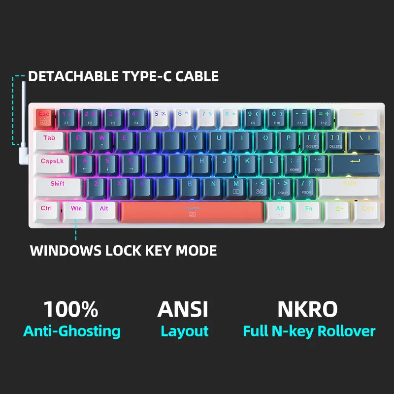 Wired Mechanical Keyboard - K500-B61: Enhanced Performance and Durability