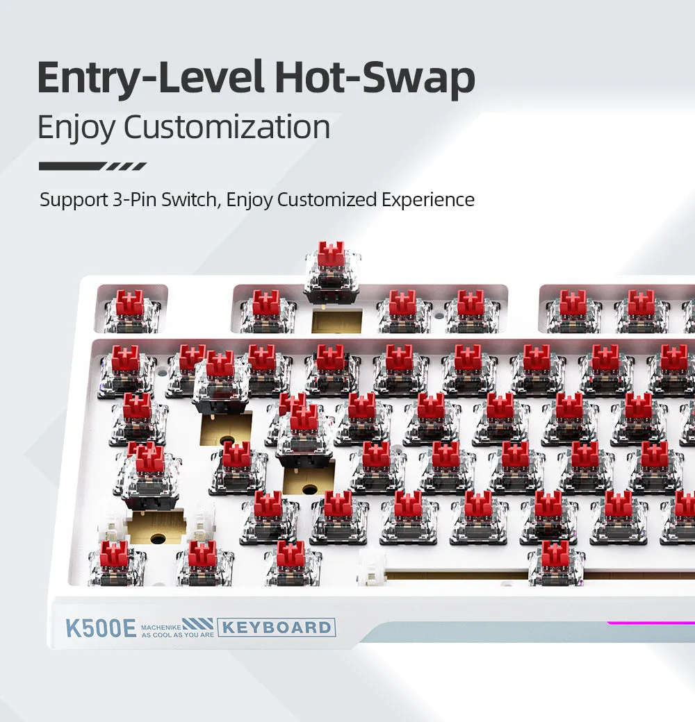 Certainly! Here’s an optimized title for the K500E-B108 Wired Mechanical Keyboard:

Gaming-Grade K500E-B108 Wired Mechanical Keyboard with RGB Backlighting and High-Precision Switches 

This title highlights key features such as its suitability for gaming, wired connectivity, mechanical switch type, and RGB lighting, appealing to potential buyers looking for performance and aesthetics.