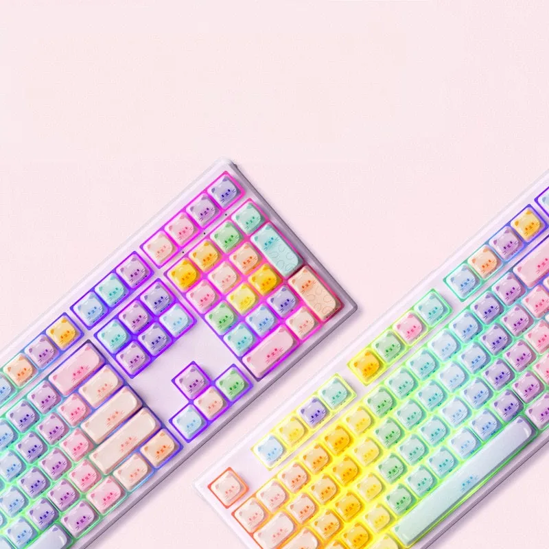 Kawaii Caitang Cat Theme Mechanical Keyboard