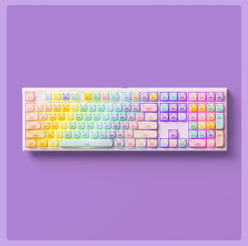 Kawaii Caitang Cat Theme Mechanical Keyboard