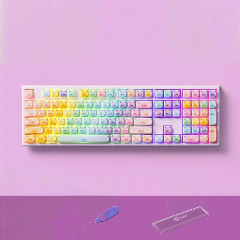 Kawaii Caitang Cat Theme Mechanical Keyboard